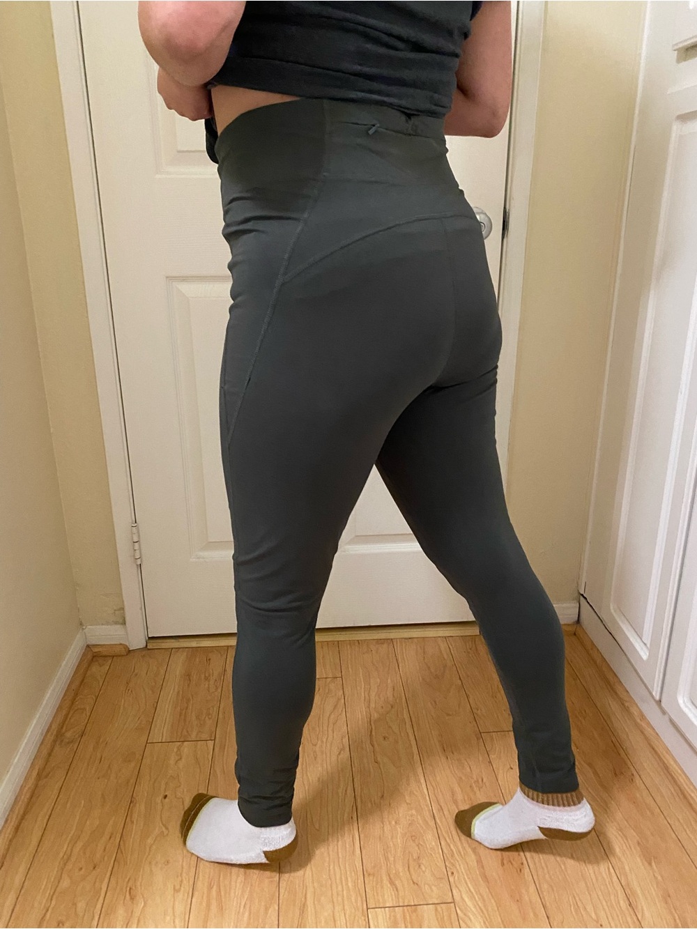New W/ Imperfections Pact Sz L Green Organic Cotton 7/8 Leggings Back Pocket - Picture 3 of 10